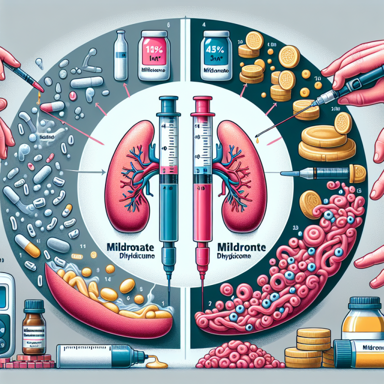 Diferencias en resultados al usar Mildronate Dihydricume con y sin insulina