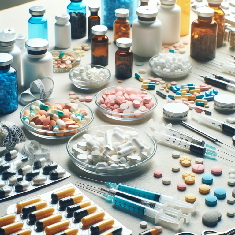 Inyecciones y pastillas para adelgazar en preparación para sesiones fotográficas